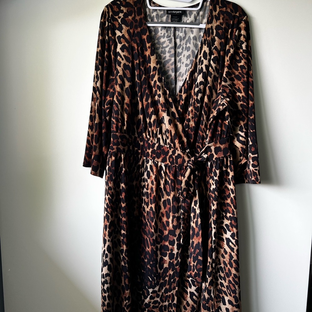 Lane Bryant Leopard Print Wrap Dress